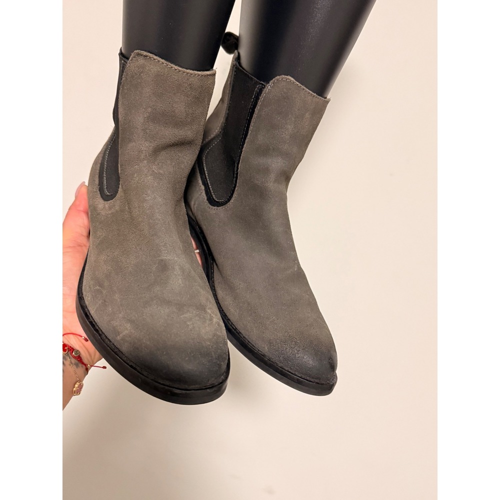 Thursday Boot Co Duchess Grey Suede Chelsea Boots Womens Size 6.5 Handcrafted